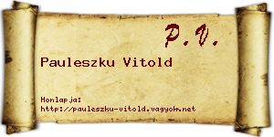 Pauleszku Vitold névjegykártya